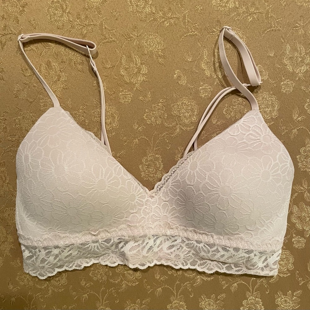 aerie Lace Bralette in Light Pink